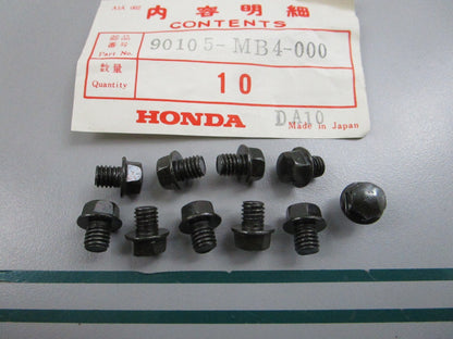 NEW OEM (LOT OF 10) 90105-MB4-000 Honda Bolt 0810