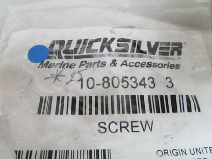 *NEW OEM* 0810 Mercury Quicksilver Screw 10-805343 3