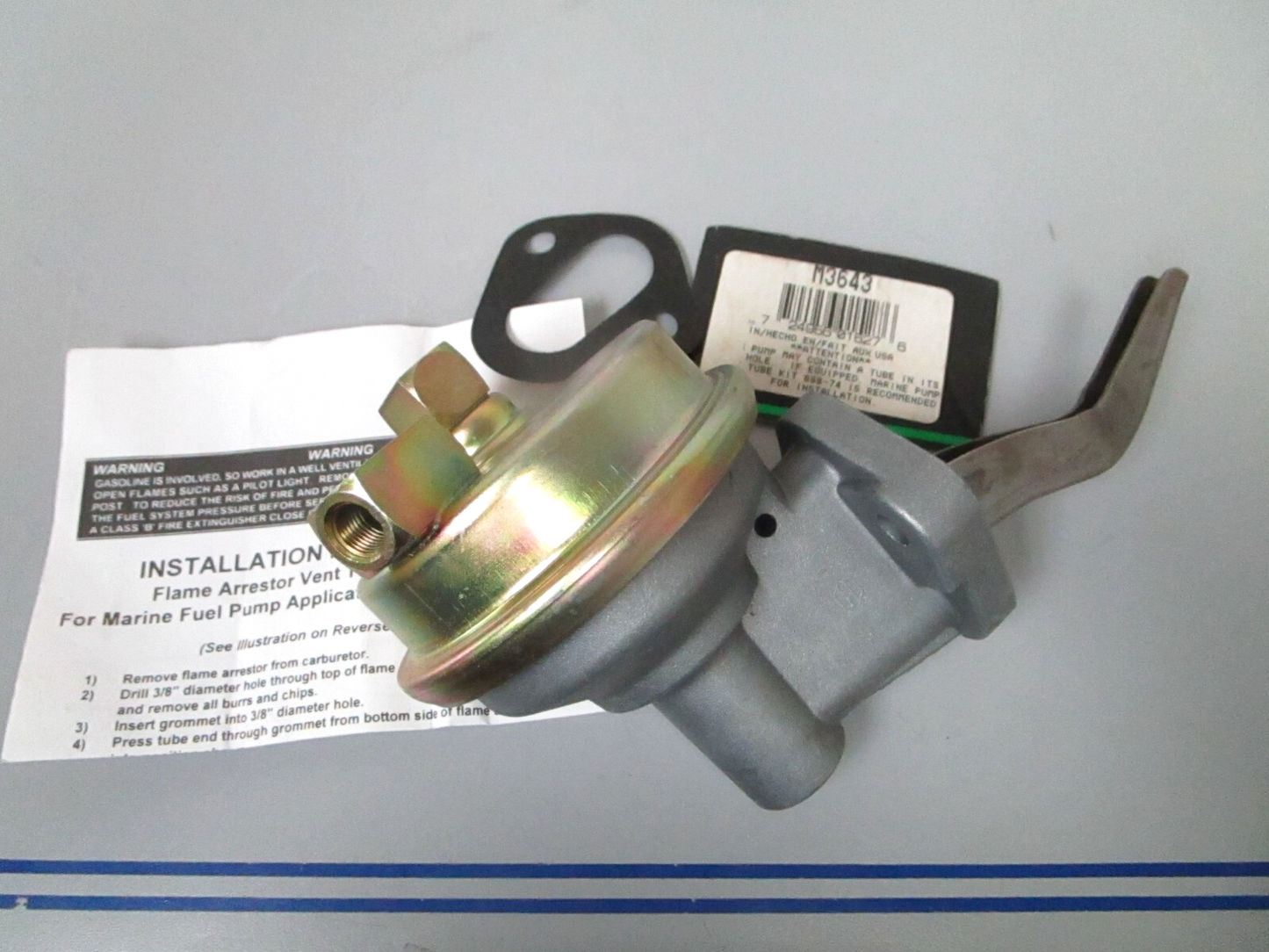 *NEW* 0810 Carter Fuel Pump M3643 Replaces: OMC 380986 0380986