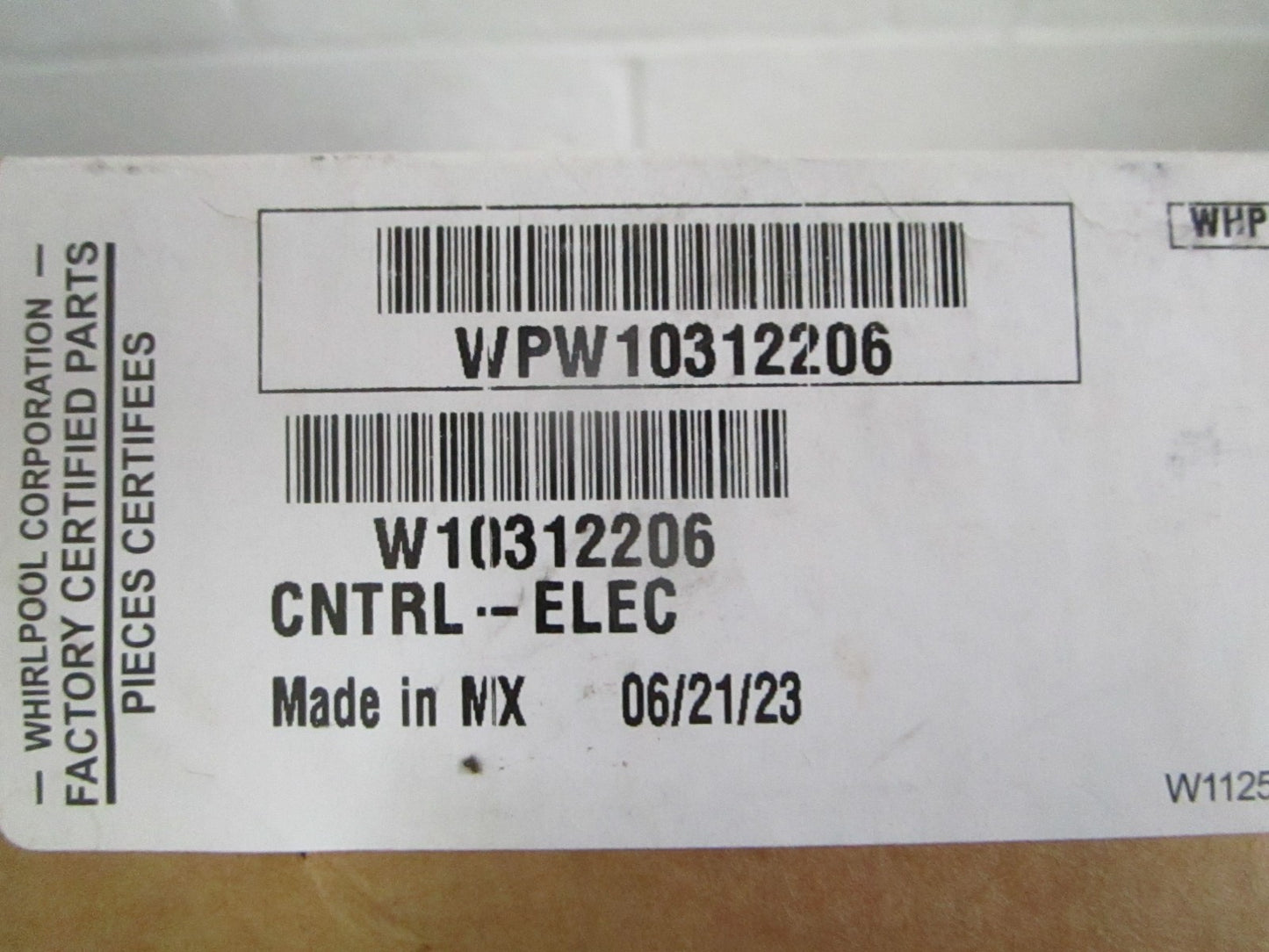 NEW OEM W10312206 Whirlpool Oven Control Board 0820