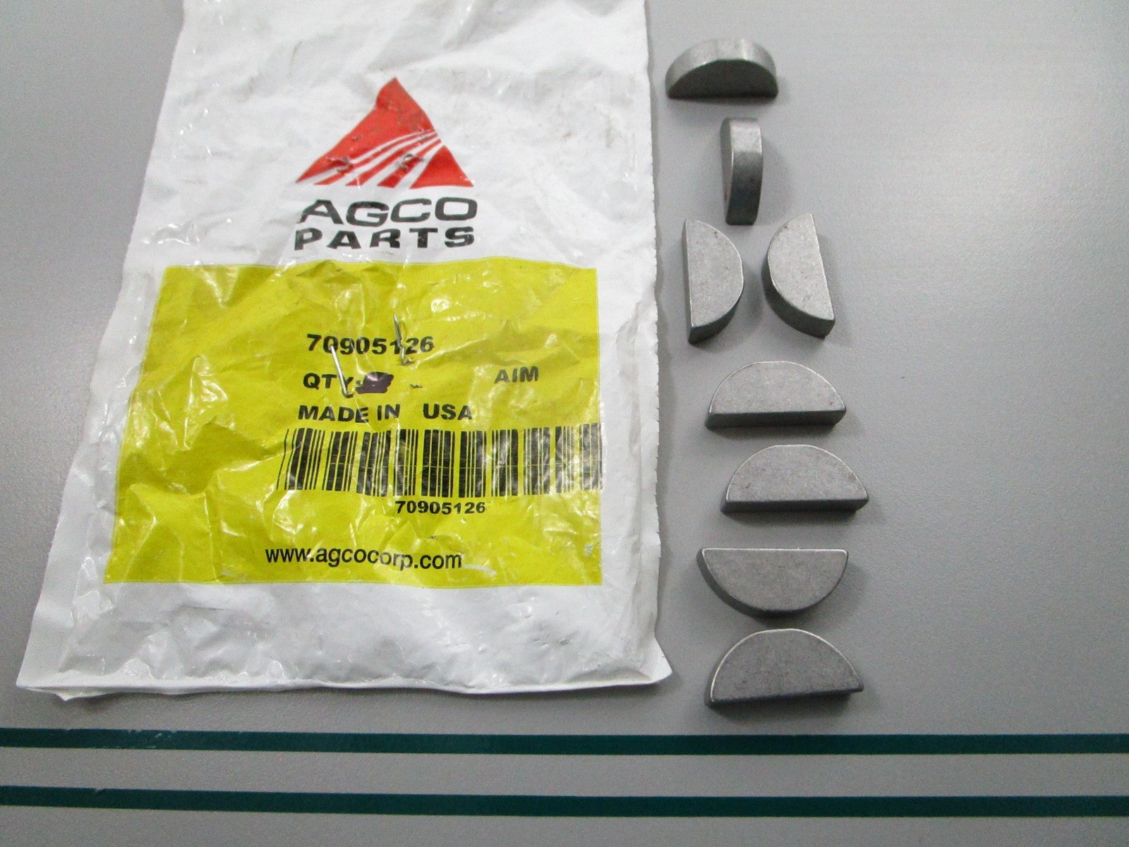 NEW OEM (LOT OF 8) 70905126 AGCO Woodruff Key 0810