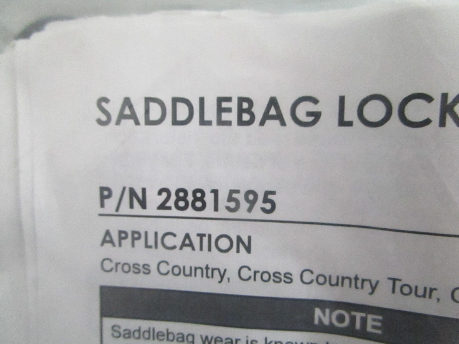 NEW OEM 2881595 Polaris Saddlebag Lock Alignment Kit 0820