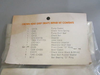 *NEW* 0820 Raritan Crown Head Deep Draft Repair Kit