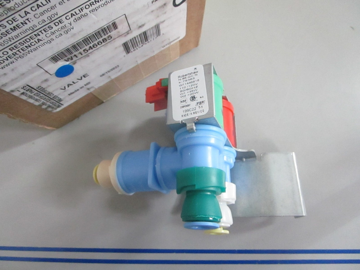 *NEW OEM* 0820 Whirlpool Water Valve W11546685