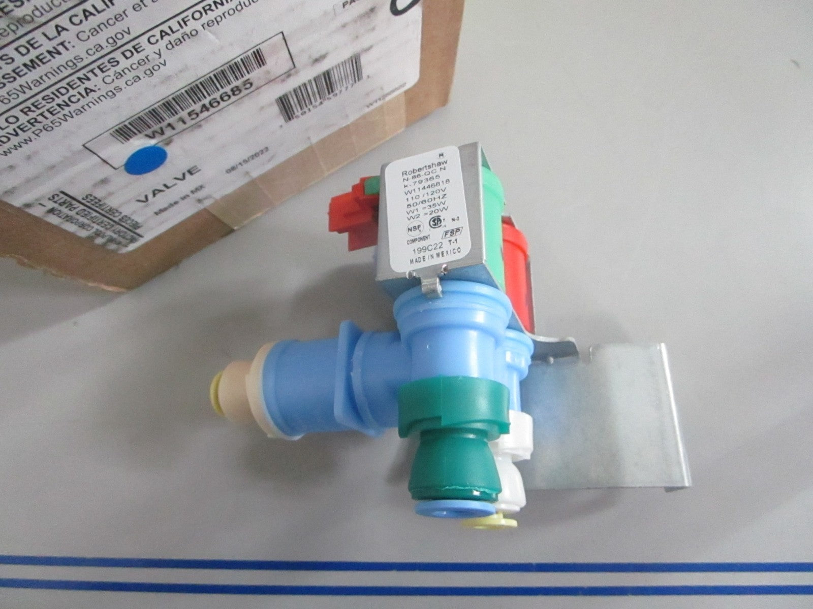 *NEW OEM* 0820 Whirlpool Water Valve W11546685
