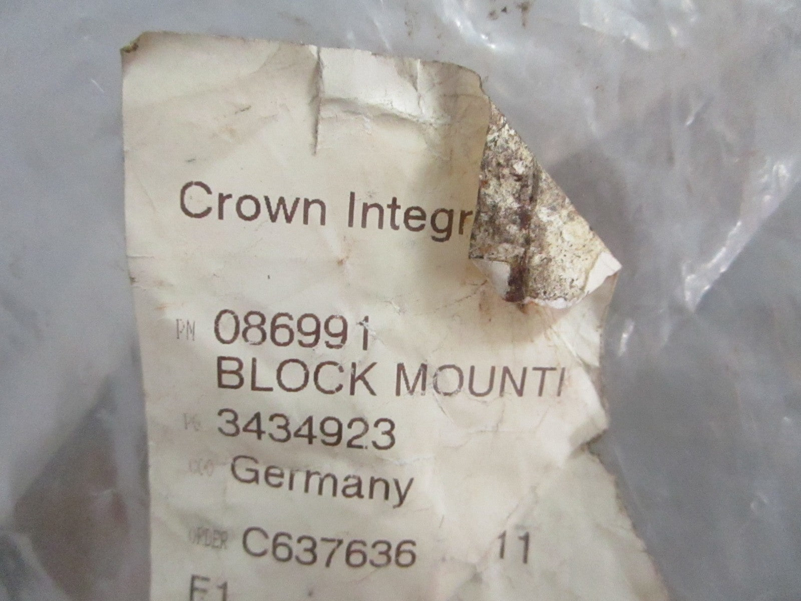 *NEW OEM* 0820 Crown Mounting Block 86991