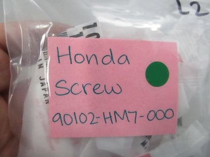 NEW OEM (LOT OF 2) 90102-HM7-000 Honda Screw 0810