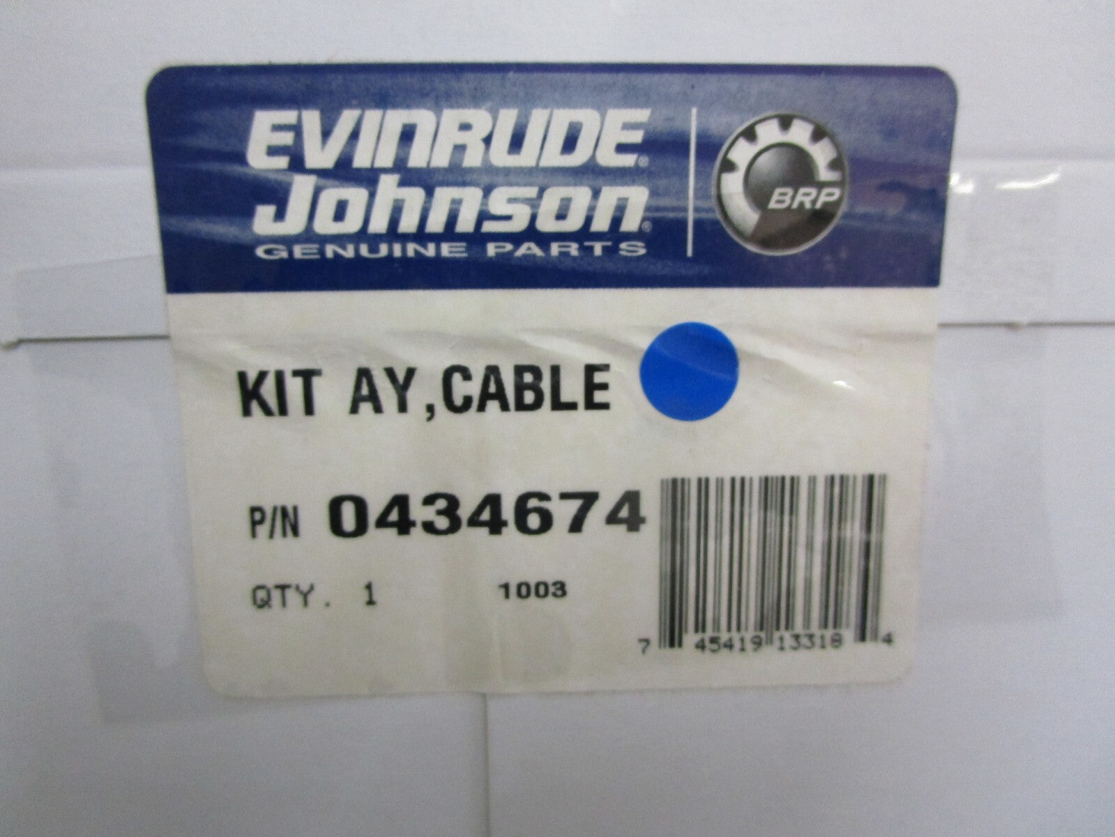 *NEW OEM* 0820 OMC Johnson Evinrude Cable Kit Ay 434674 0434674
