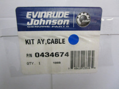 *NEW OEM* 0820 OMC Johnson Evinrude Cable Kit Ay 434674 0434674