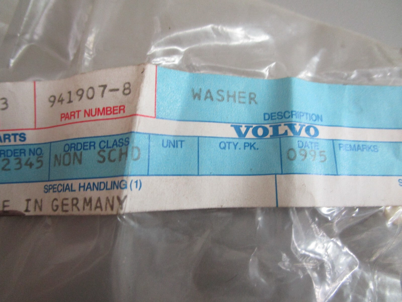 *NEW OEM* (LOT OF 2) 0810 Volvo Penta Washer 941907