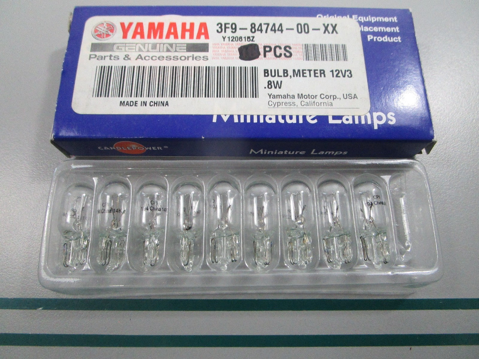 NEW OEM (LOT OF 9) 3F9-84744-00-XX Yamaha 12V 3.8W Meter Bulb 0810