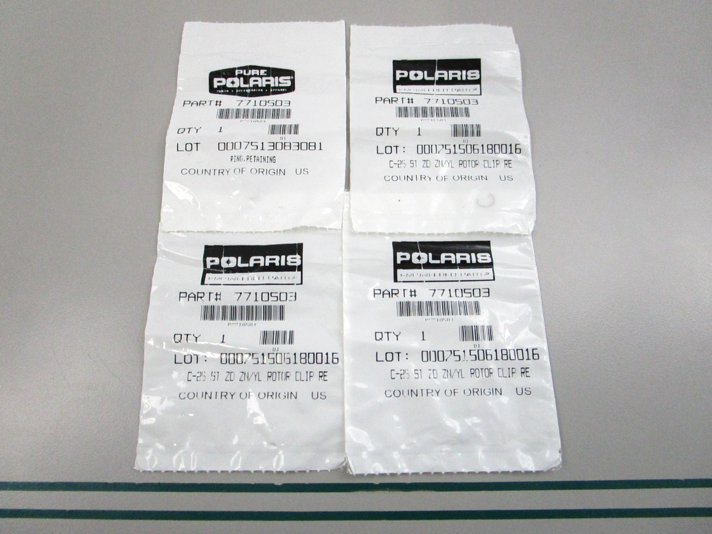 NEW OEM (LOT OF 4) 7710503 Polaris Retaining Ring 0810