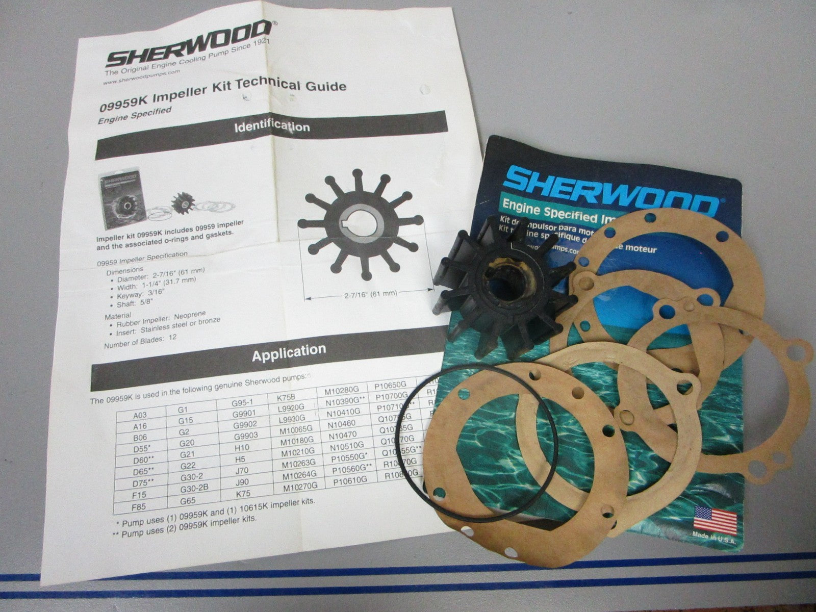 NEW OEM 09959K Sherwood Impeller Kit 0720