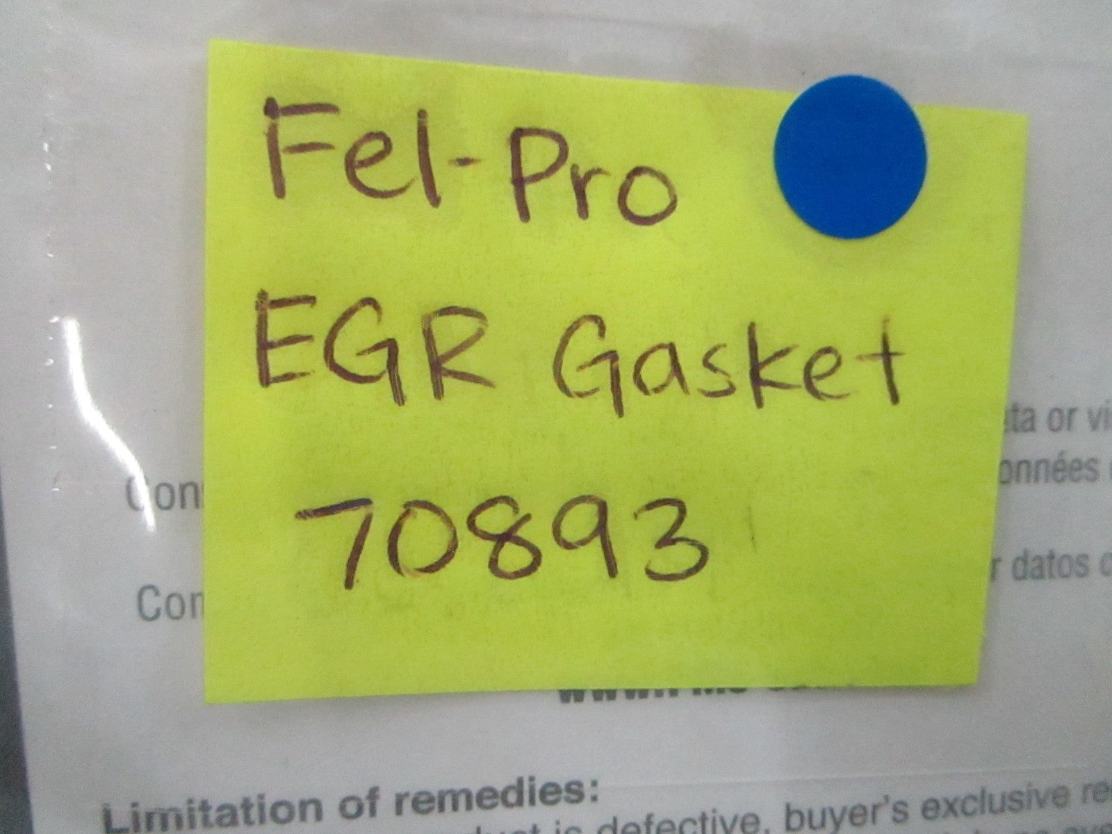 *NEW* 0810 Fel-Pro EGR Gasket 70893
