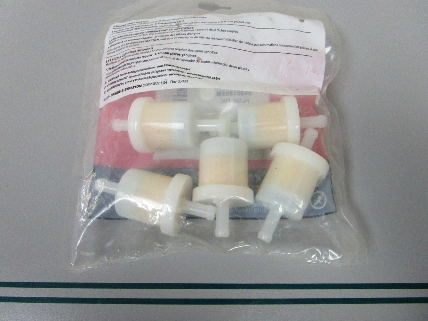 NEW OEM (LOT OF 5) 84001895M Briggs & Stratton Fuel Filter 0810