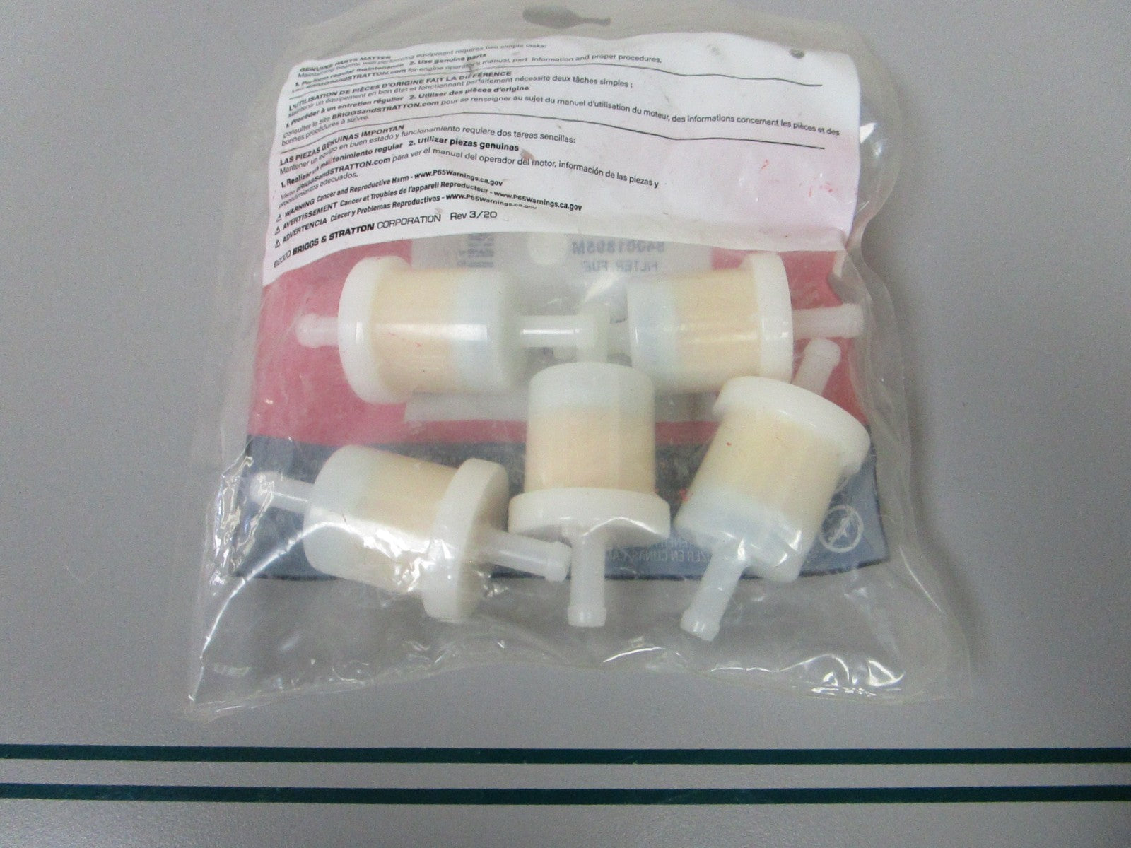 NEW OEM (LOT OF 5) 84001895M Briggs & Stratton Fuel Filter 0810
