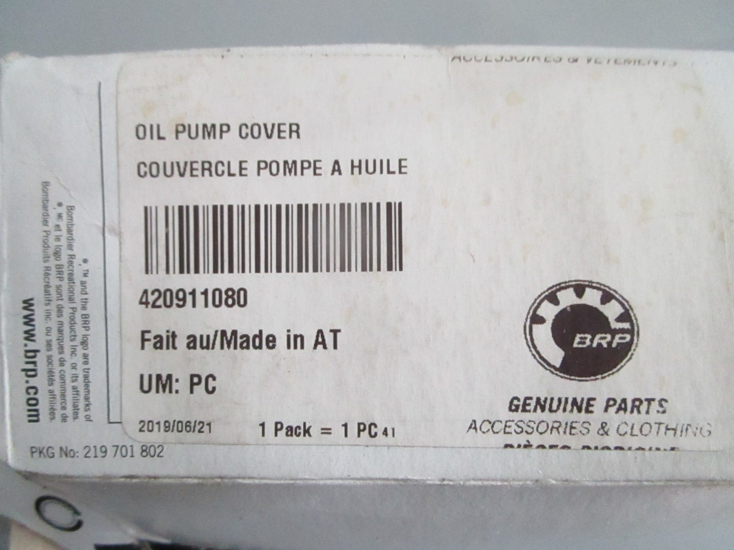NEW OEM 420911080 Sea Doo Oil Pump Cover 0820