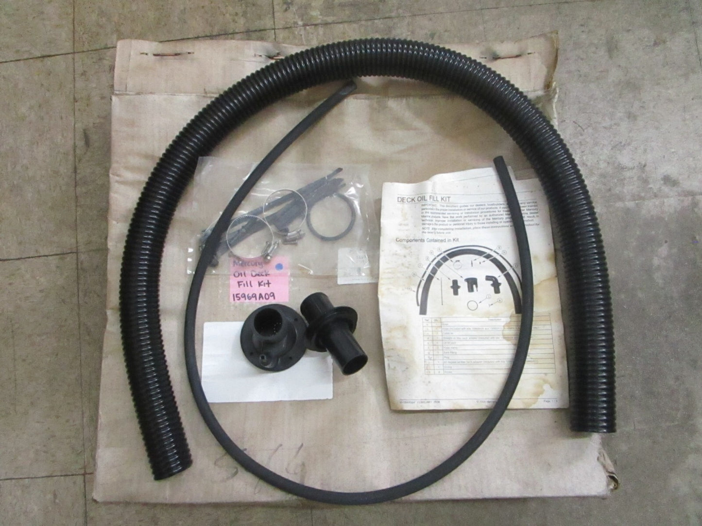 *NEW OEM* 0820 Mercury Quicksilver Oil Deck Fill Kit 15969A09
