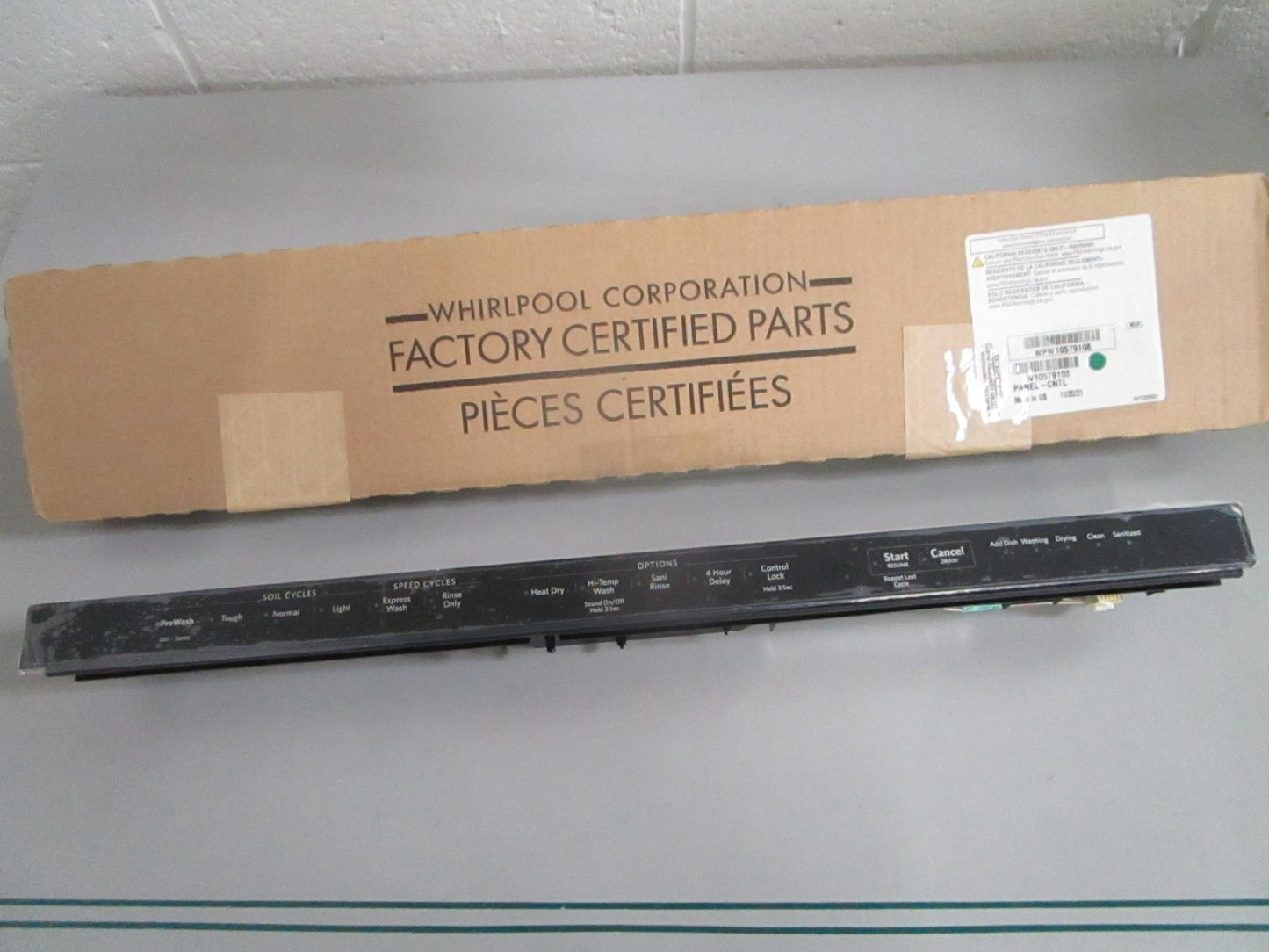 NEW OEM W10579108 WPW10579108 Whirlpool Control Board 0820