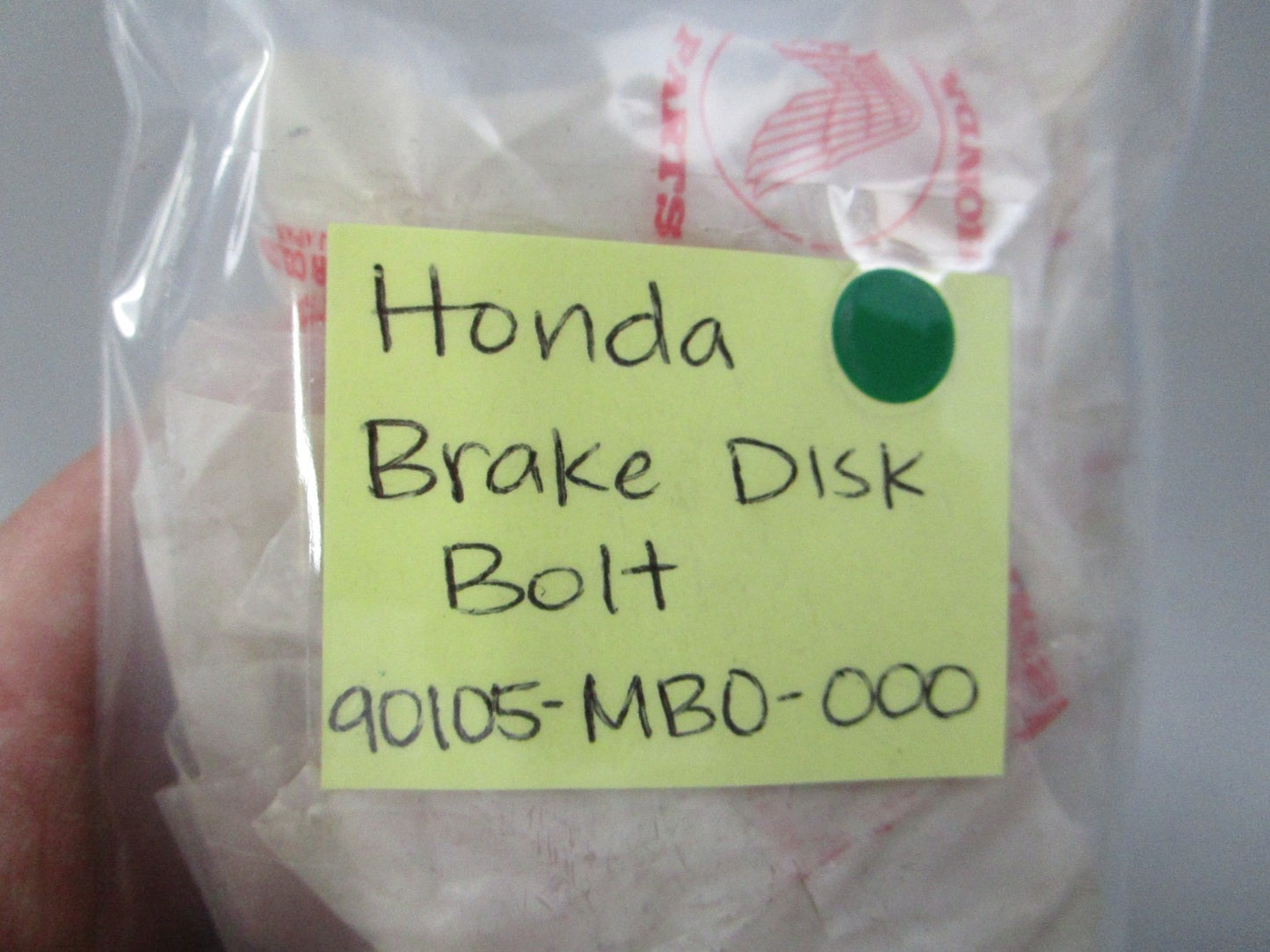 NEW OEM (LOT OF 3) 90105-MB0-000 Honda Brake Disk Bolt 0810