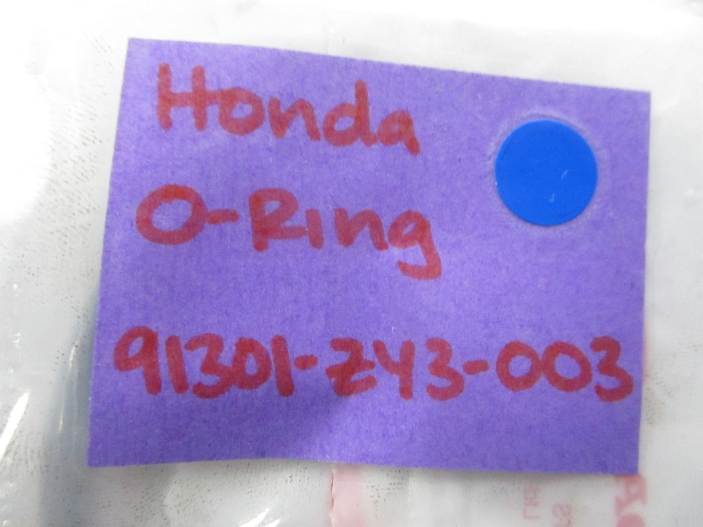 *NEW OEM* 0810 Honda O-Ring 91301-ZY3-003
