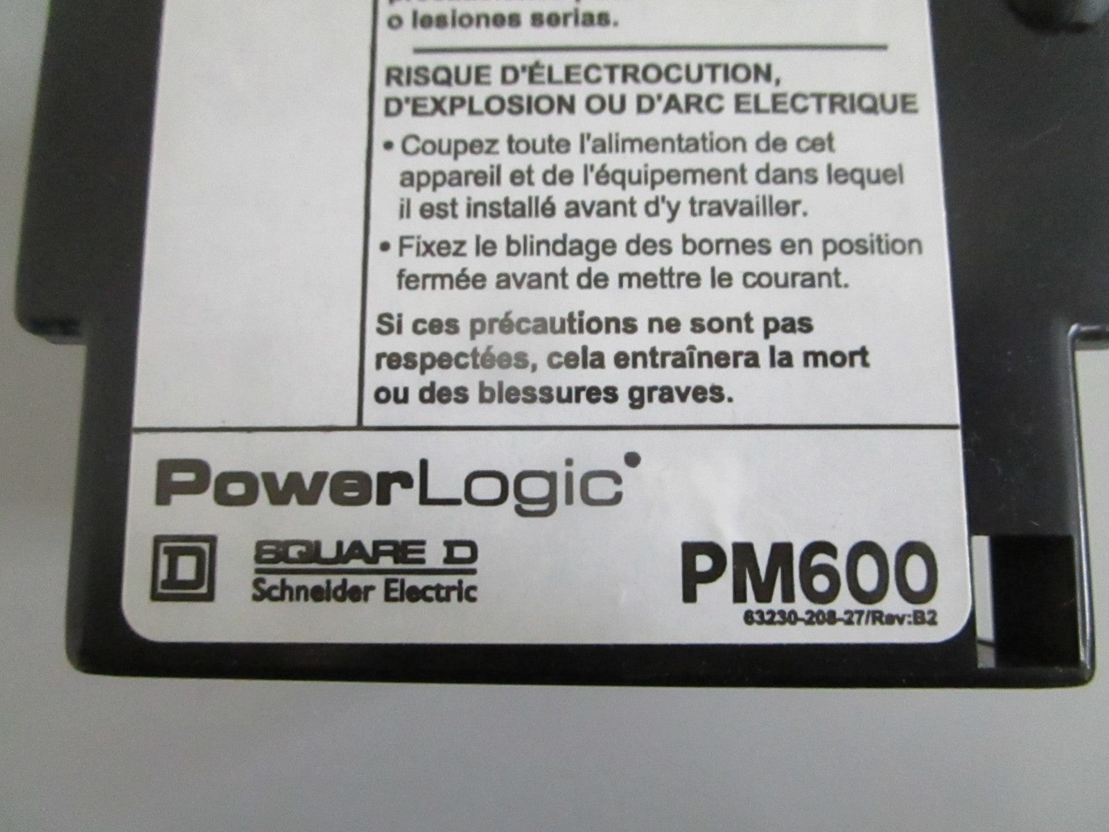 Square D PowerLogic 3020-PM600 Power Meter 600V AC NOS Genuine NEW OEM 0820