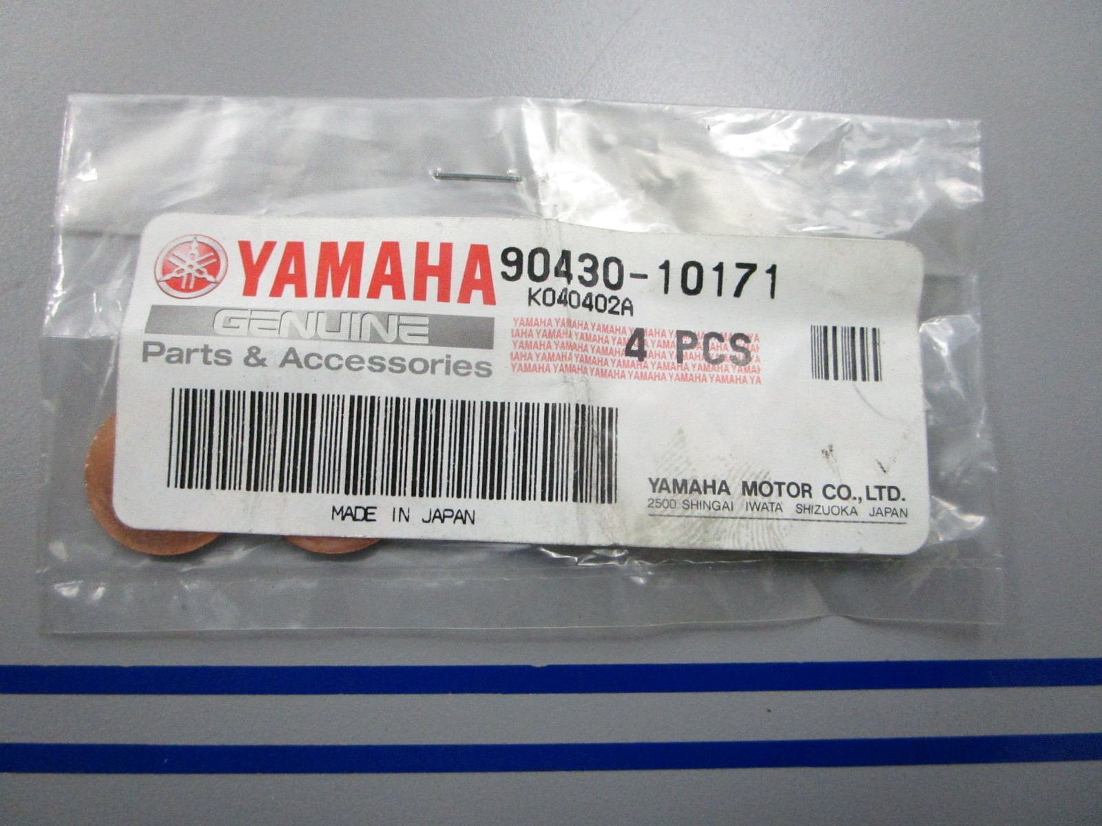 NEW OEM (LOT OF 4) 90430-10171-00 Yamaha Gasket 0810
