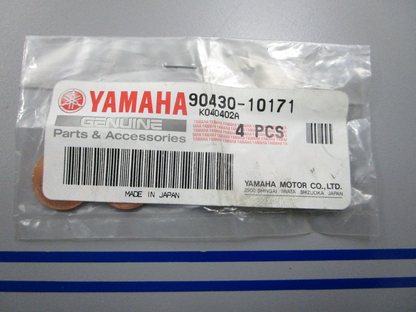 NEW OEM (LOT OF 4) 90430-10171-00 Yamaha Gasket 0810