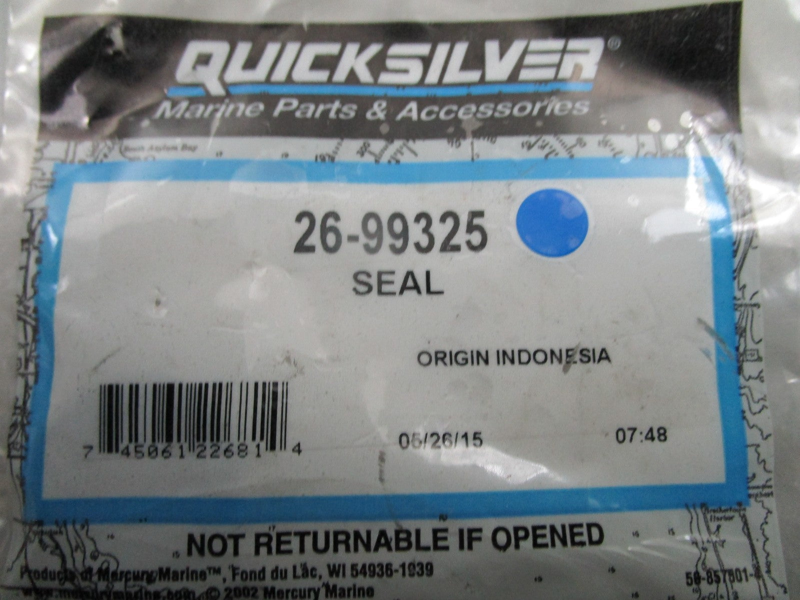 *NEW OEM* 0810 Mercury Quicksilver Seal 26-99325
