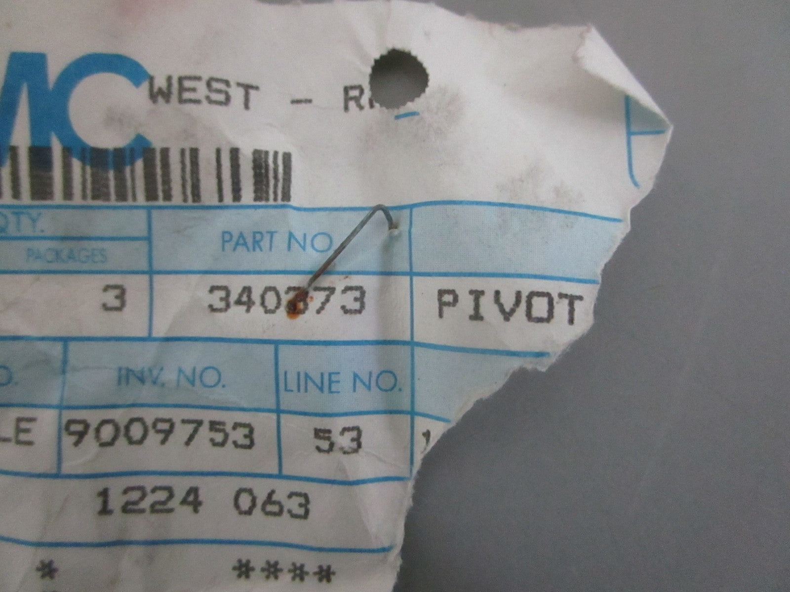 NEW OEM 340373 0340373 OMC Johnson Evinrude Pivot 0820