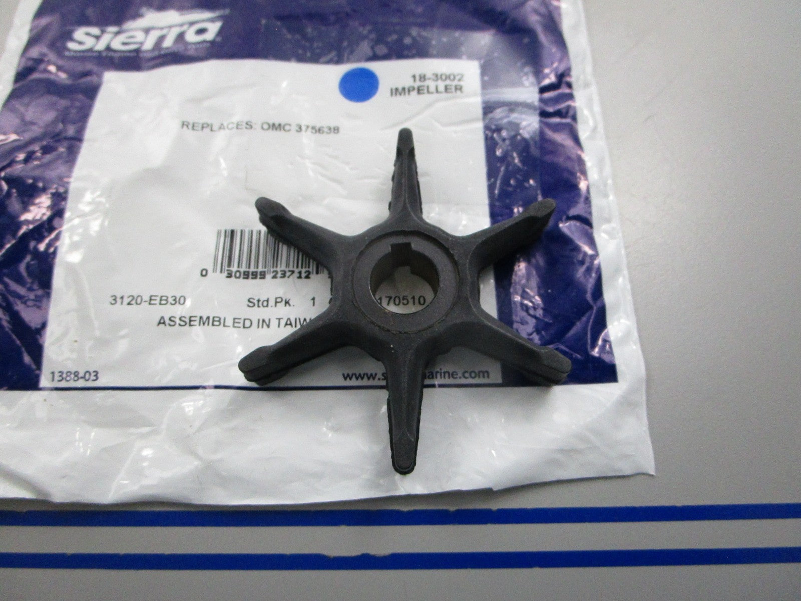 NEW 18-3002 Replaces:  OMC 375638 0375638 Sierra Impeller 0810