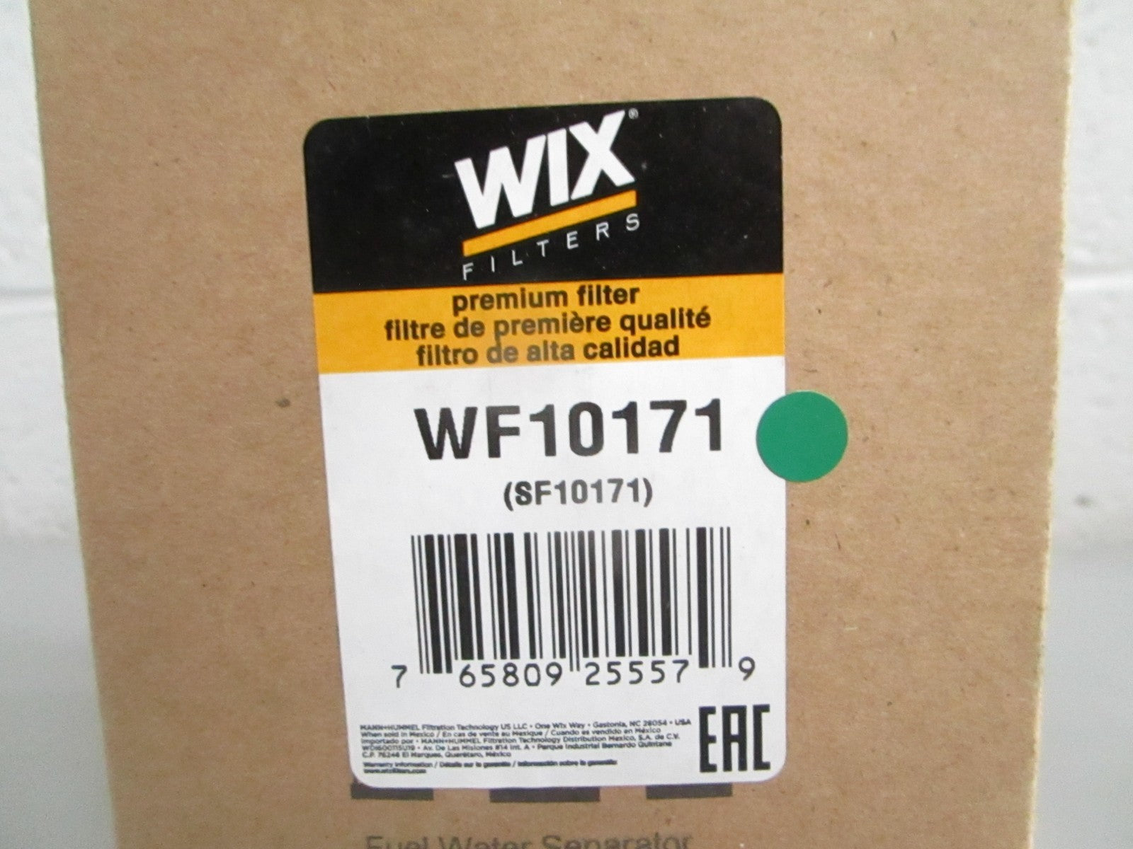 NEW OEM WF10171 Wix Fuel Water Separator 0820