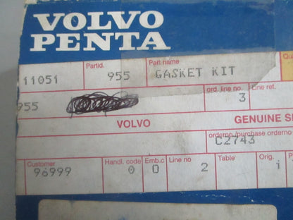 *NEW OEM* 0820 Volvo Penta Gasket Kit 876955