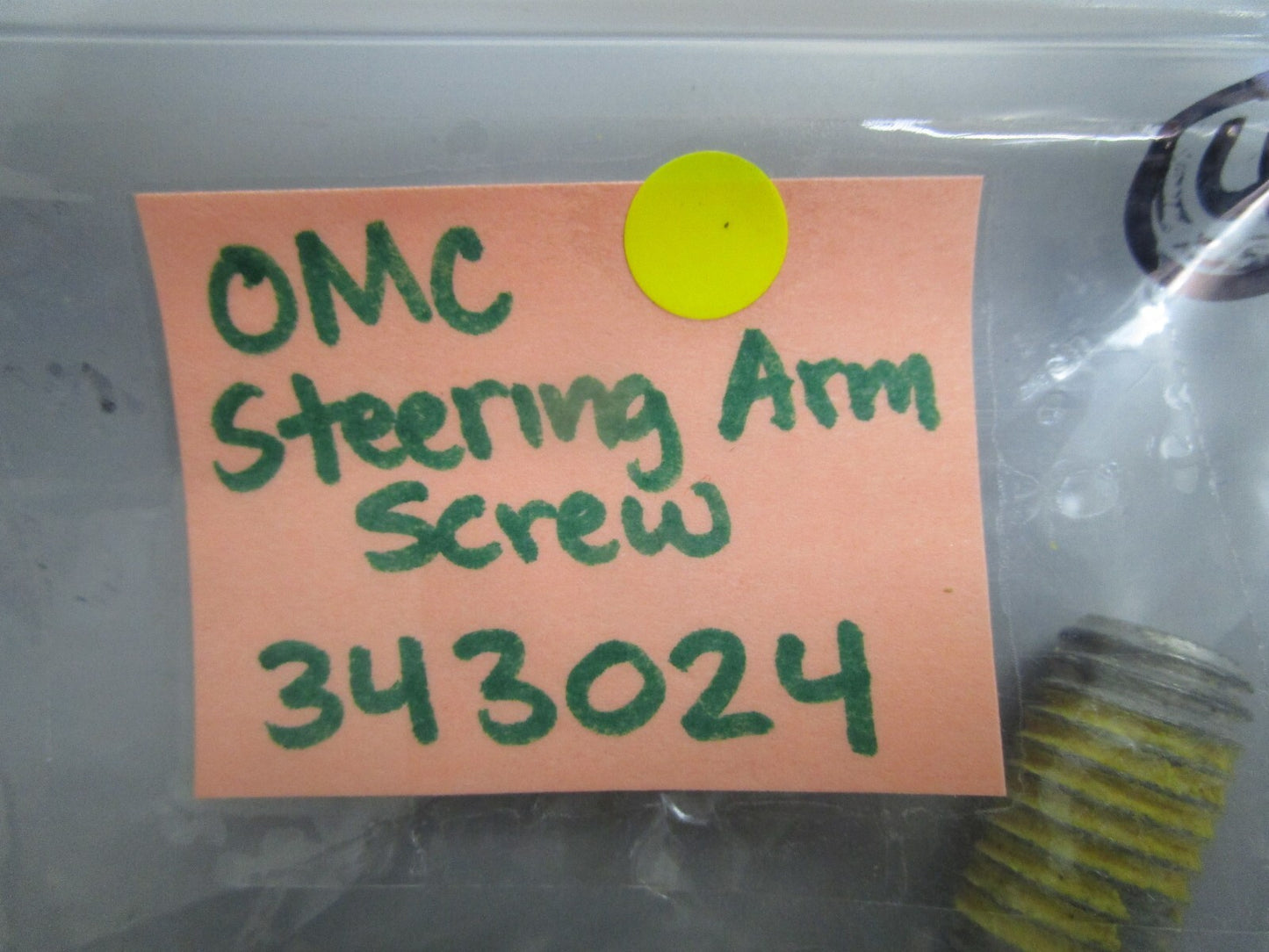 *NEW OEM* 0750 OMC Johnson Evinrude STEERING ARM SCREW 343024 0343024