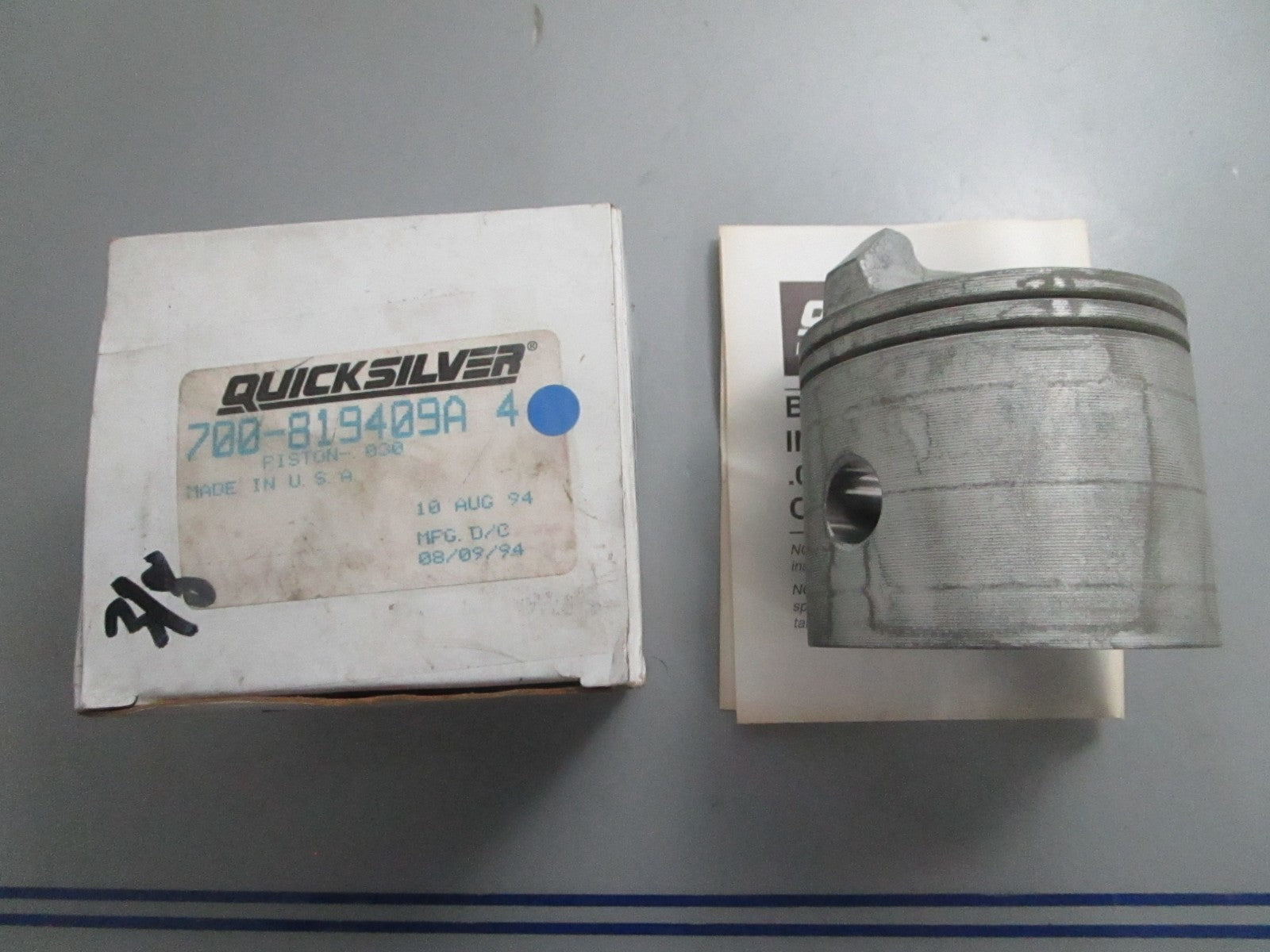 *NEW OEM* 0820 Mercury Quicksilver .030 Piston 700-819409A4