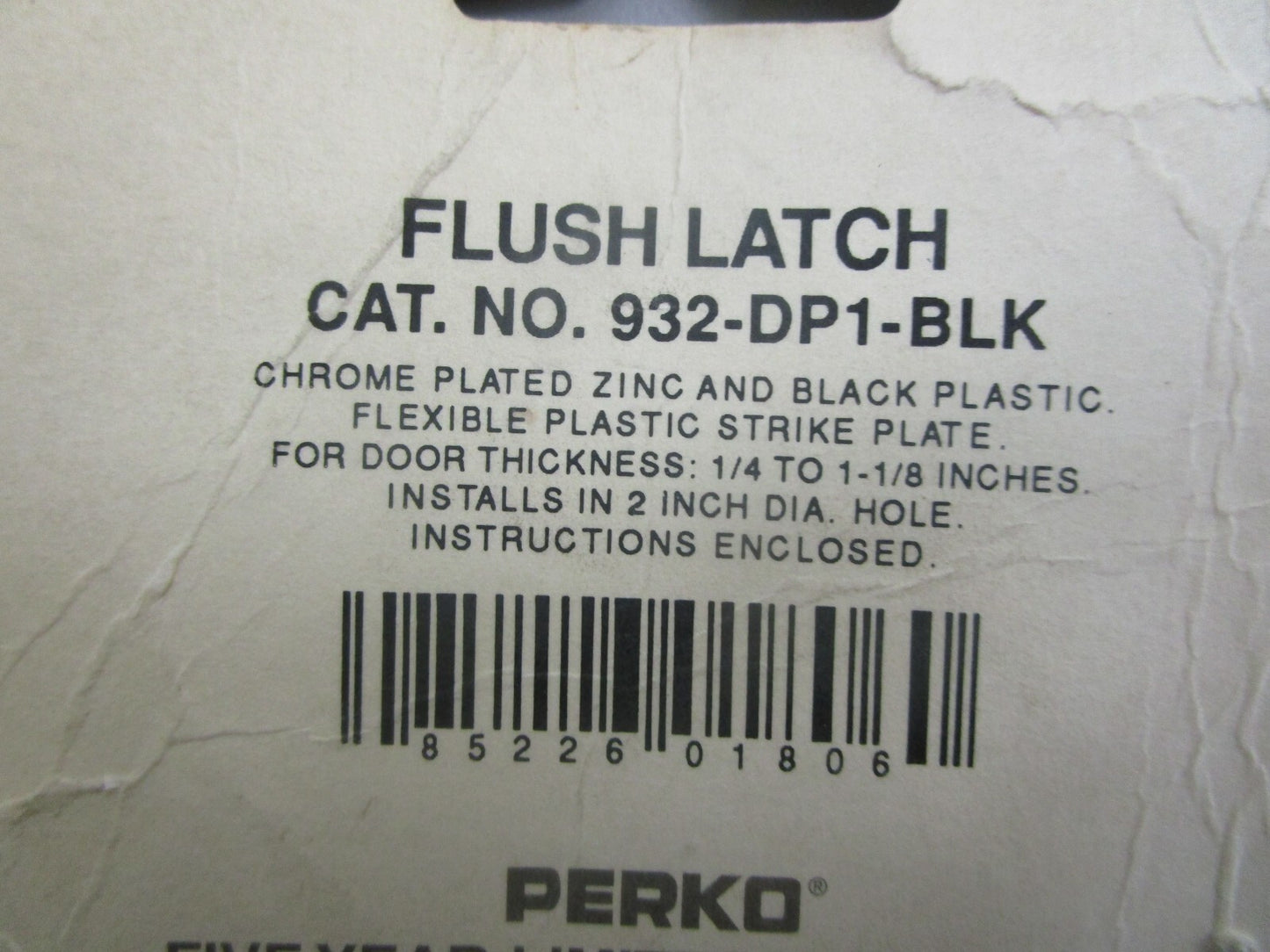 *NEW* 0770 Perko Flush Latch 932-DP1-BLK