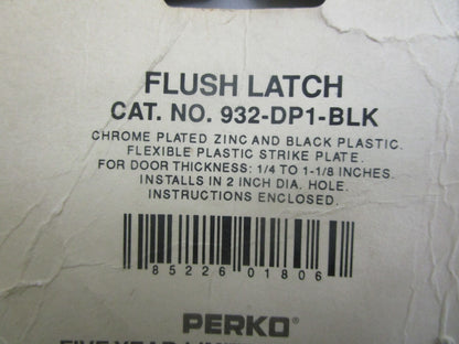 *NEW* 0770 Perko Flush Latch 932-DP1-BLK