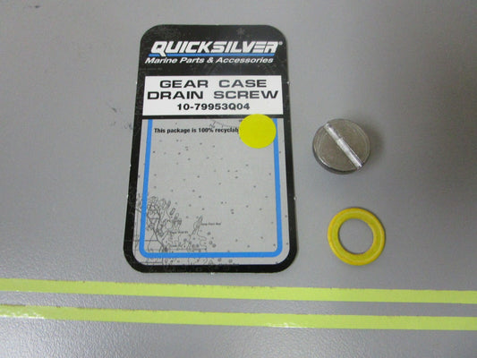 *NEW OEM* 0810 Mercury Quicksilver Gear Case Drain Screw 10-79953Q04