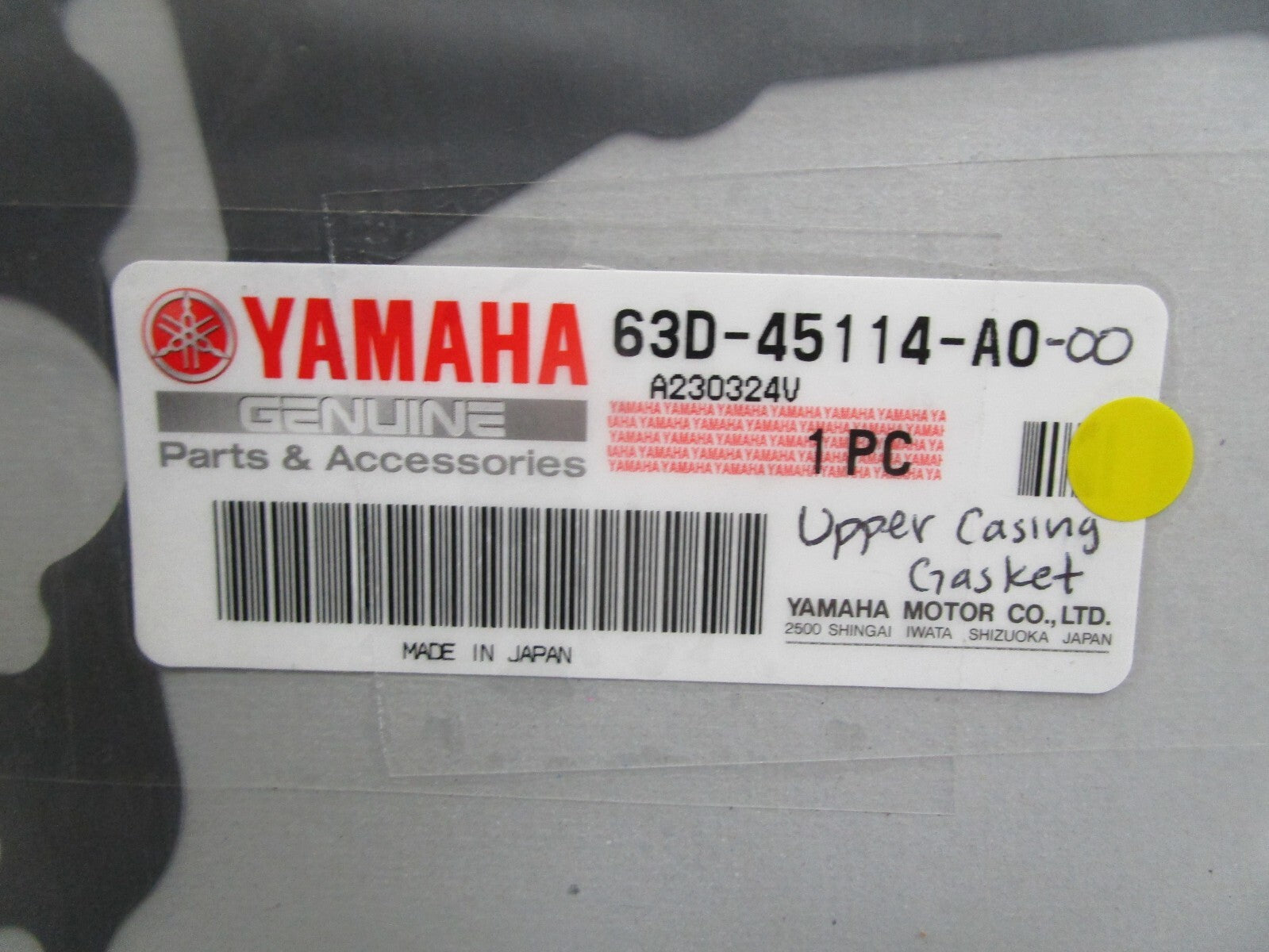*NEW OEM* 0810 Yamaha Upper Casing Gasket 63D-45114-A0-00
