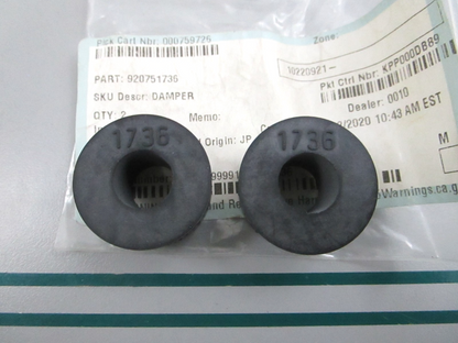 NEW OEM (LOT OF 2) 92075-1736 Kawasaki Damper 0810