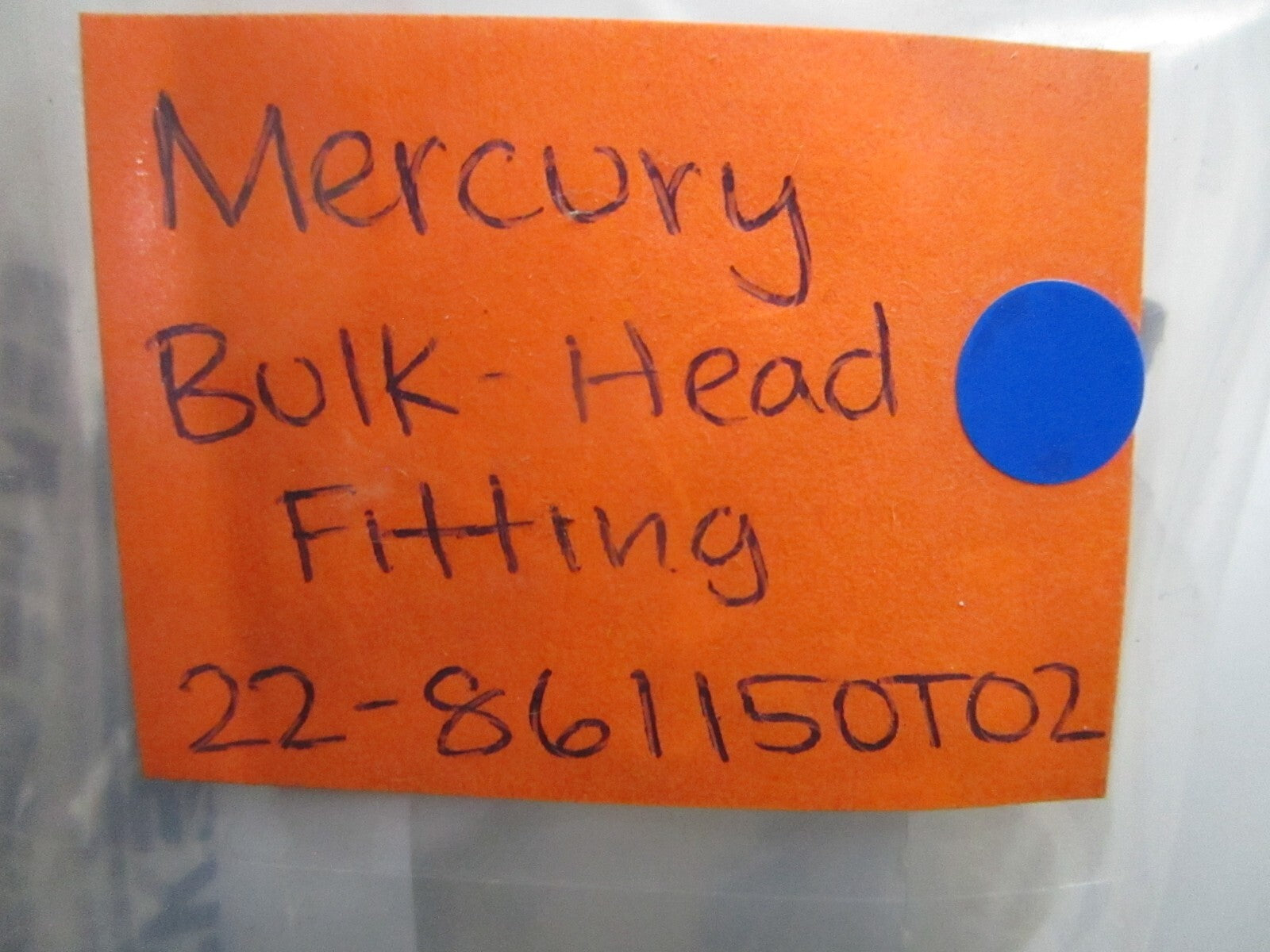 *NEW OEM* 0810 Mercury Quicksilver Bulk Head Fitting 22-861150T02