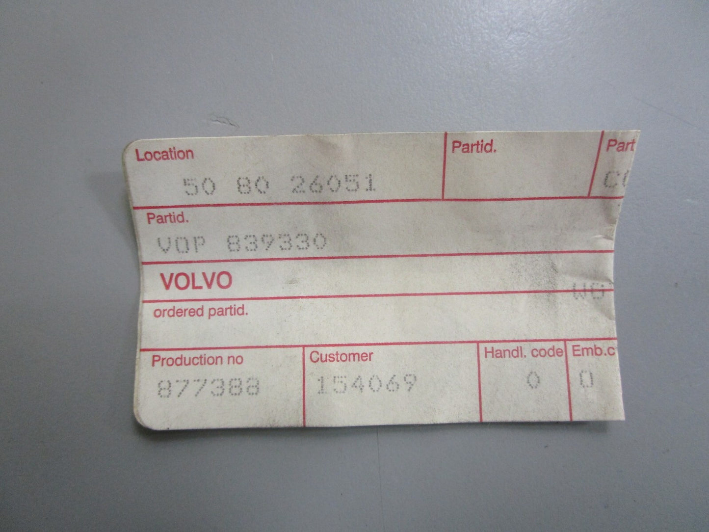 *NEW OEM* 0810 Volvo Penta Cap 839330