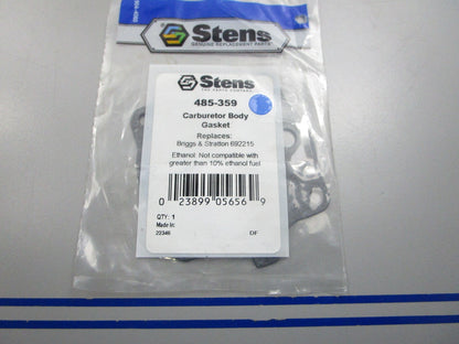 NEW 485-359 Replaces: Briggs & Stratton 692215 Stens Carburetor Gasket 0810