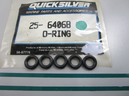 NEW OEM (LOT OF 5) 25-64068 Mercury Quicksilver O-Ring 0810