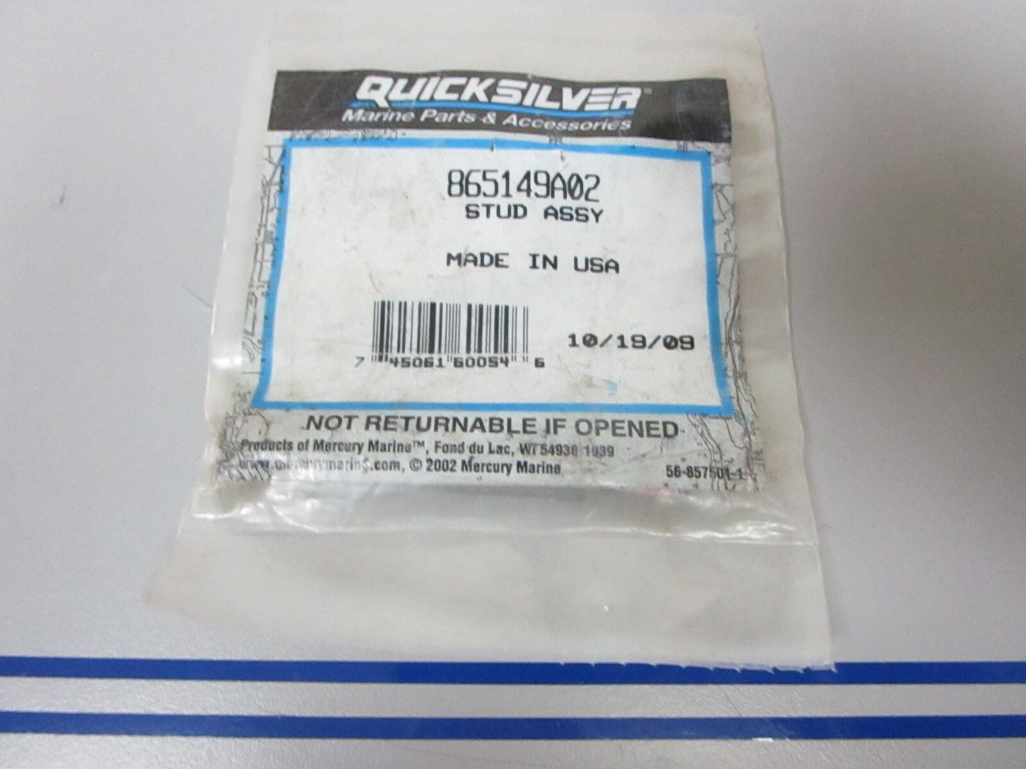 *NEW OEM* 0720 Mercury Quicksilver Stud 865149A02