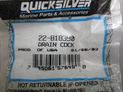*NEW OEM* 0810 Mercury Quicksilver Drain Cock 22-818390