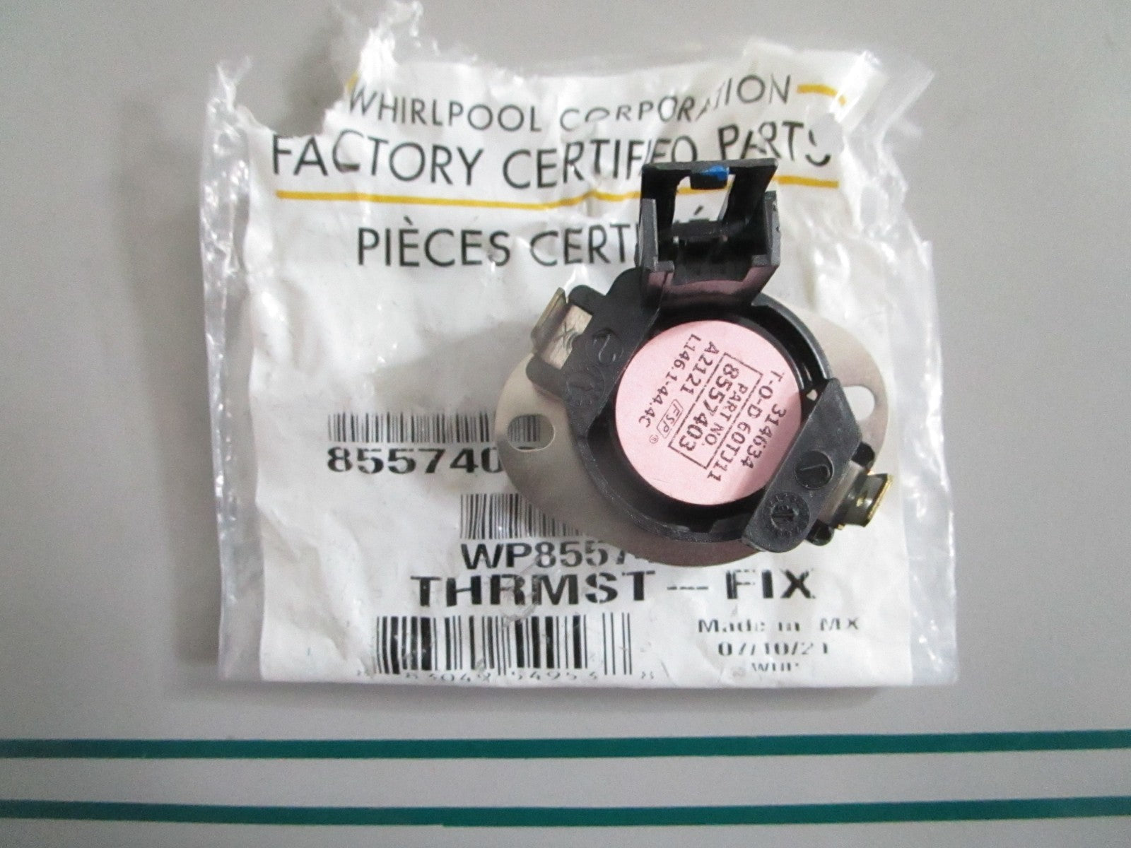 NEW OEM WP8557403 8557403 Whirlpool Thermostat 0820