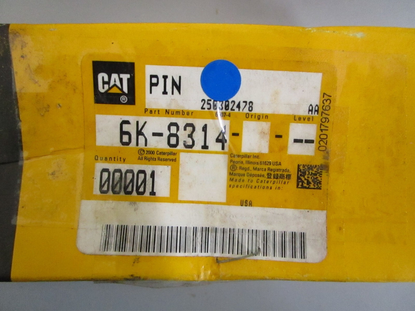 *NEW OEM* 0820 CAT Pin 6K-8314