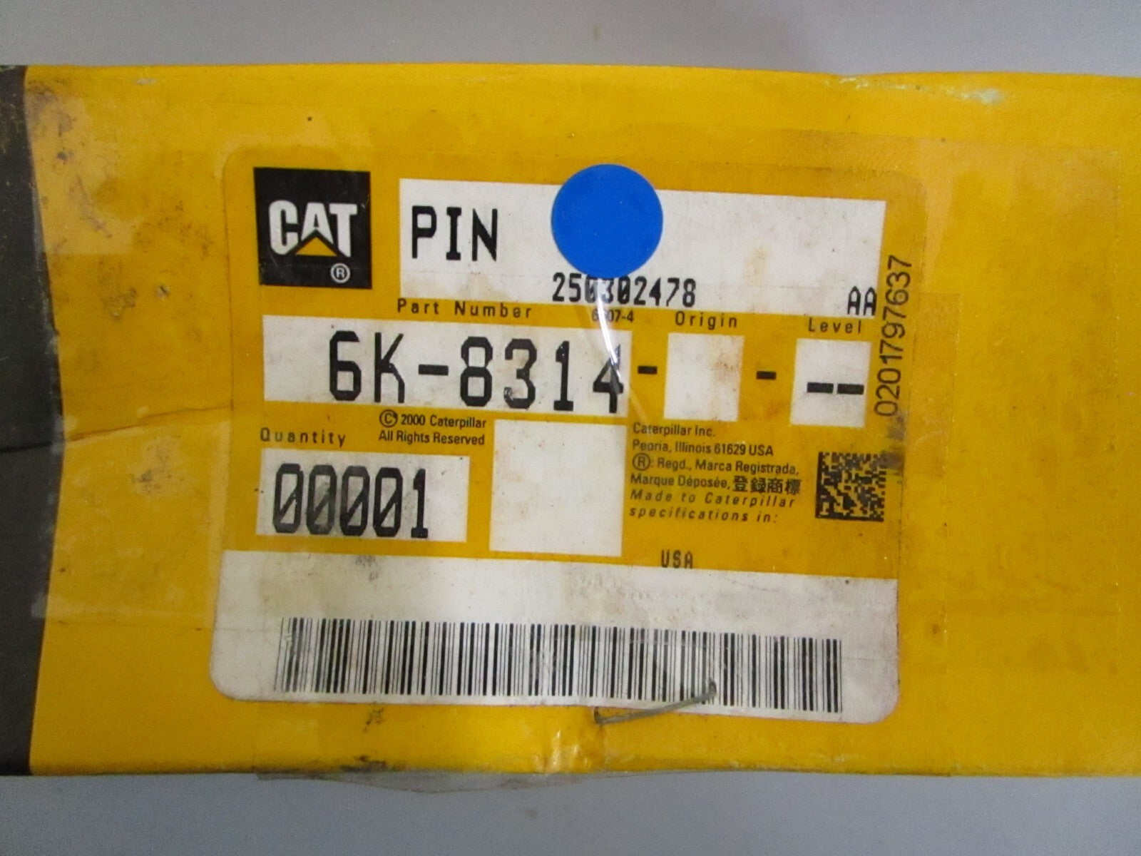 *NEW OEM* 0820 CAT Pin 6K-8314