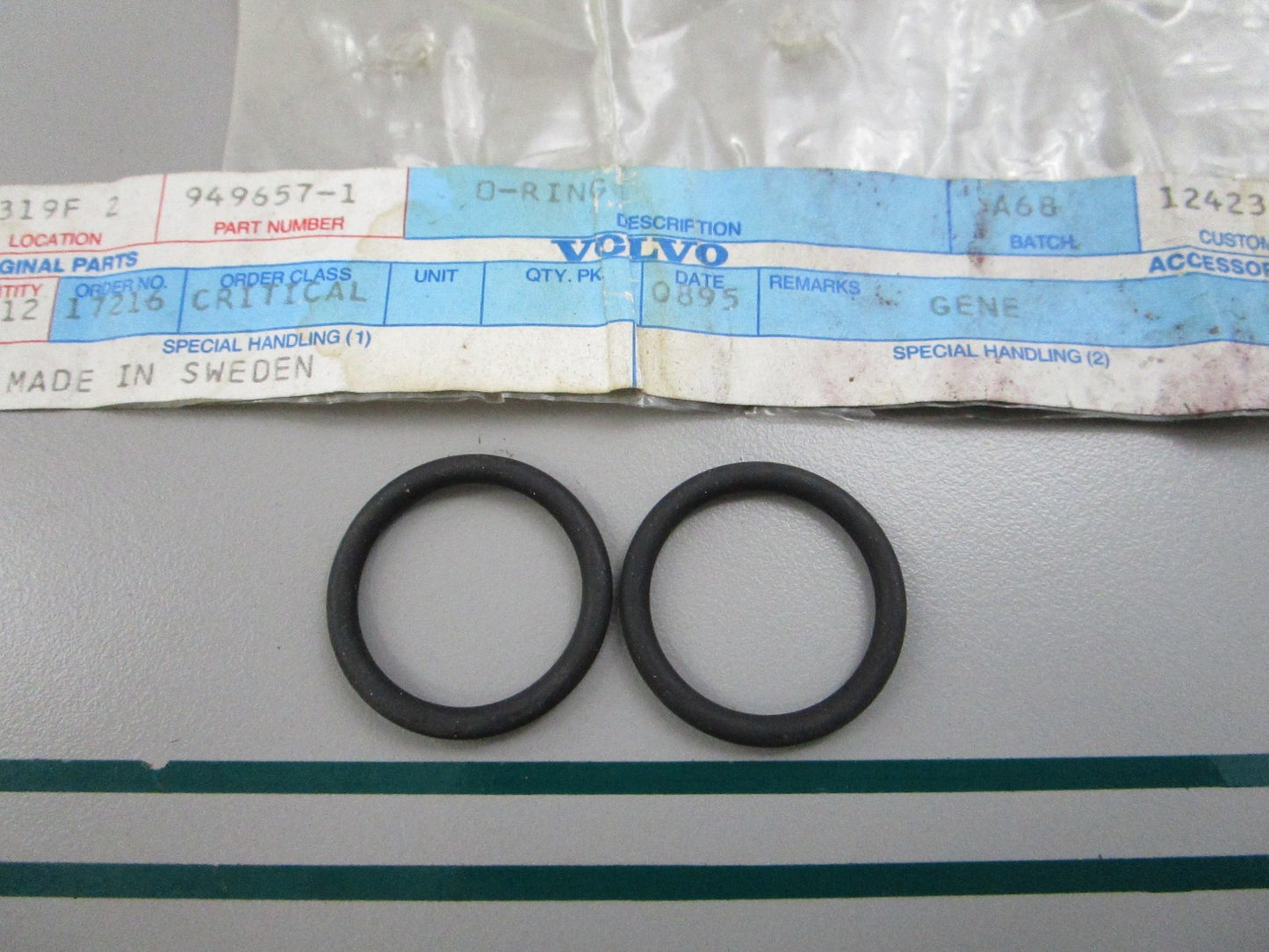 NEW OEM (LOT OF 2) 949657 Volvo Penta O-Ring 0810